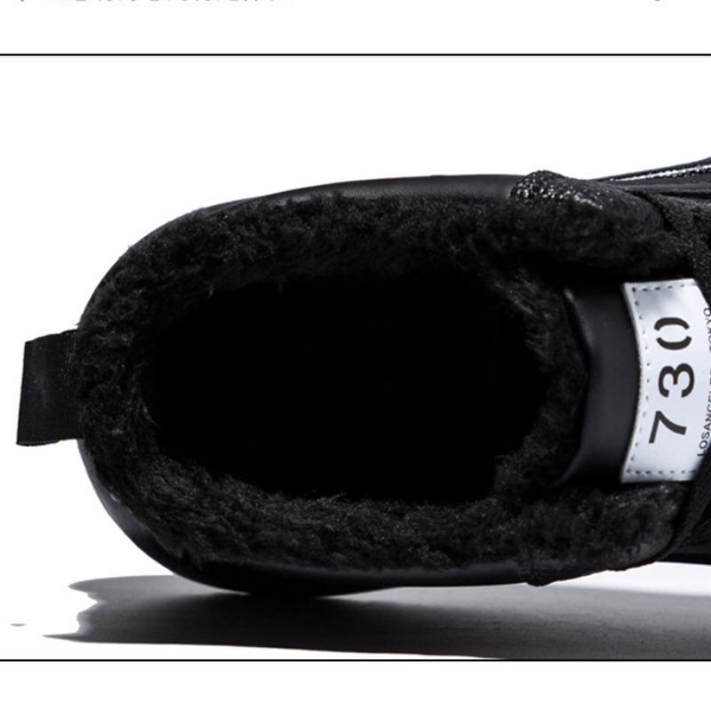 Pánská volnočasová sportovní obuv se silnou podrážkou a plyšovou izolací, pánská volnočasová obuv s vysokým svrškem