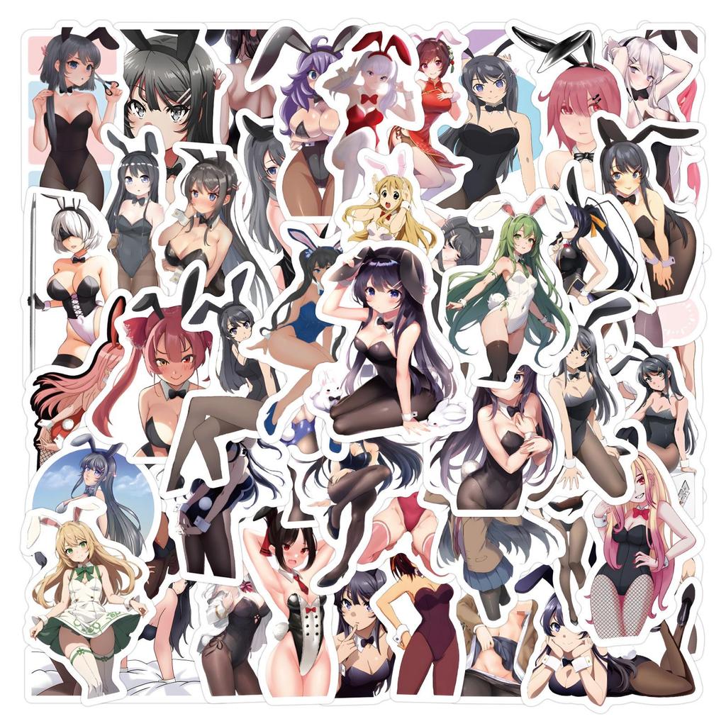 Bunny Girl Graffiti Sticker-Pack: 60 Blatt für Notizbücher & Gepäck