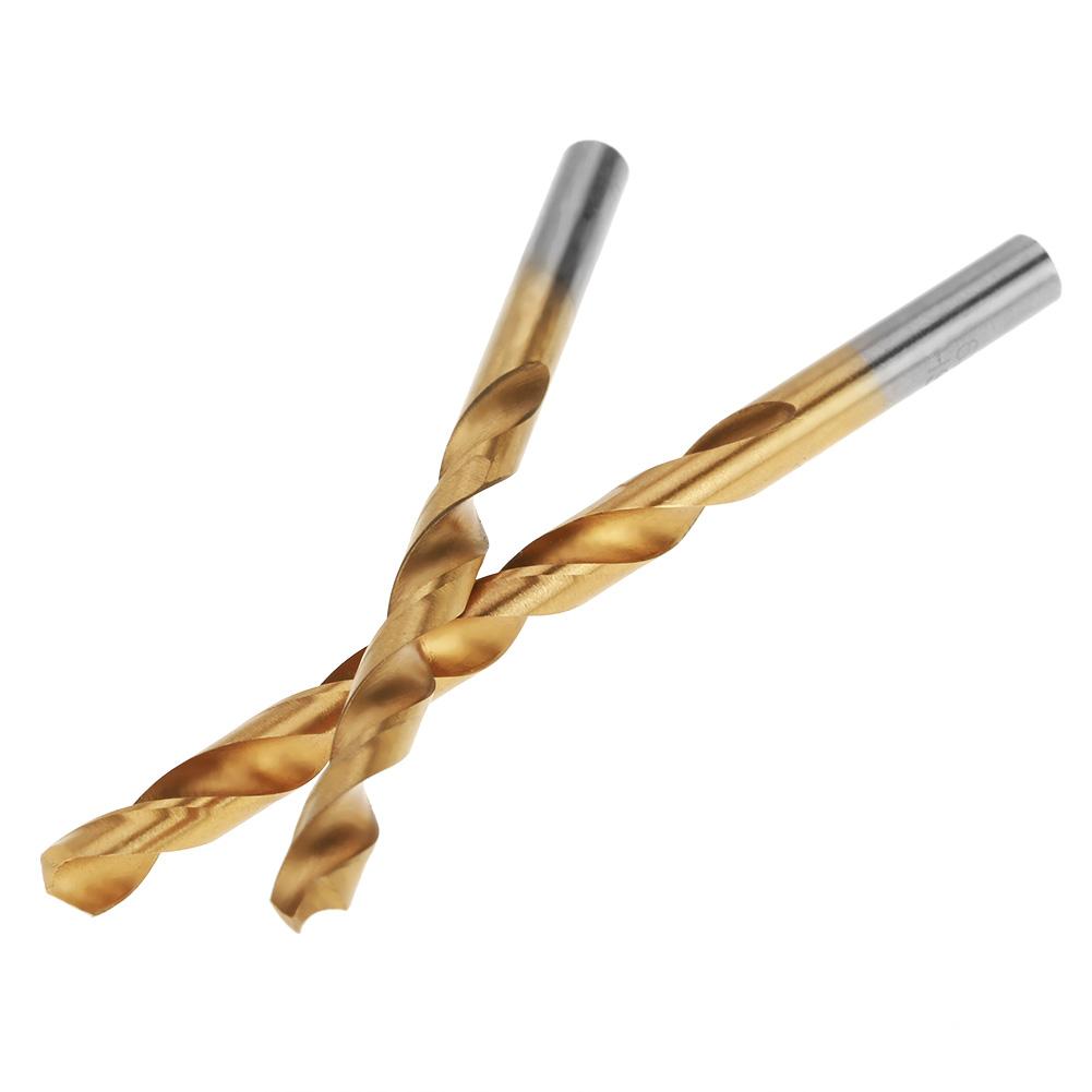 13Pcs 1.56.5mm High Speed Steel Titanium Coated Twist Drill Bits Set Tool with Round Handle