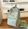 School Bag New Large Capacity Trend Versatile Junior High School Student School Bag Couple Fashion Embossing Simple Casual Lightweight Backpack