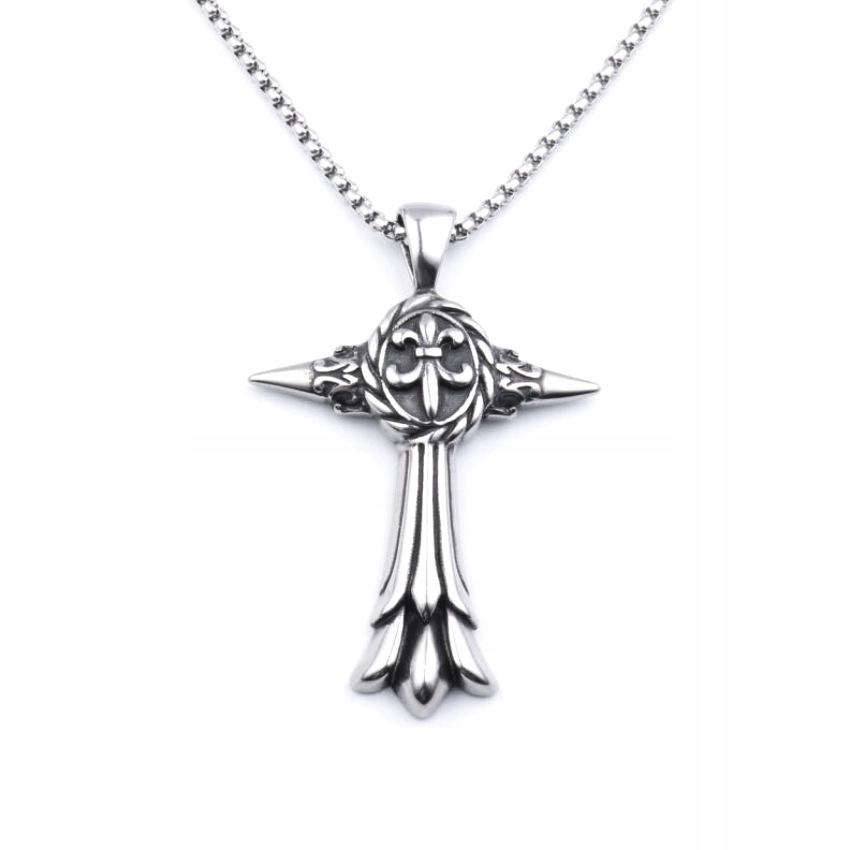 Necklace Silver Chain Cross Troop 317