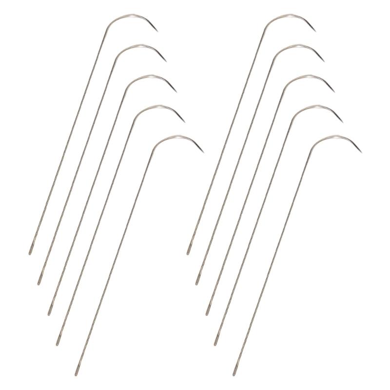 Versatile 10 Piece Alloy Beading Needle Extra Large Eye Holes For Smooth Threading Multiple Bead Types Compatibility