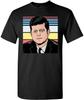 John F. Kennedy Stripes Men T Shirt, Men Women Ladies Youth Kids Tank Long Tee JFK Black
