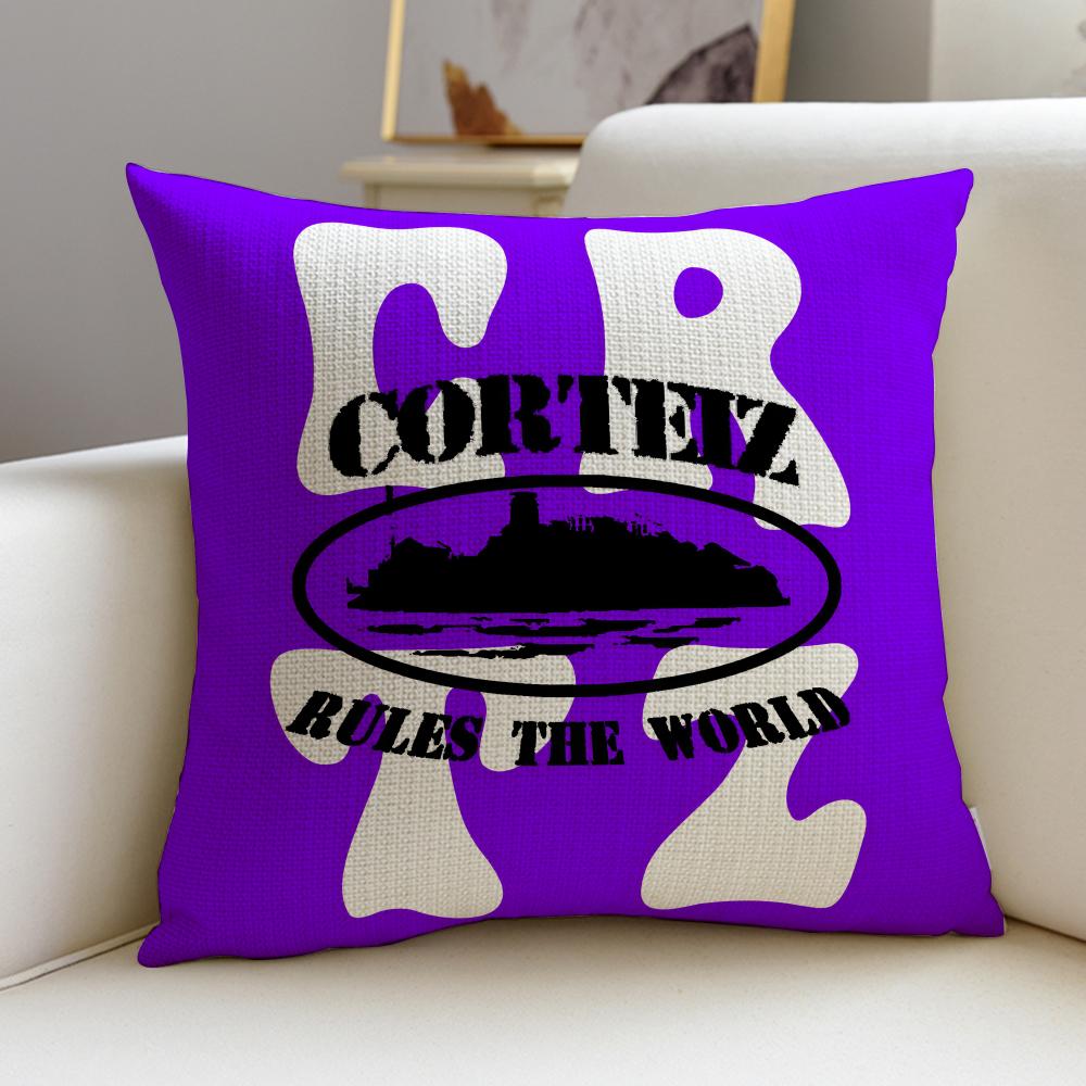 Street CCorteizS Cushion Cover Breathable and Skinfriendly Linen Pillowcase Square Removable and Washable Cushion