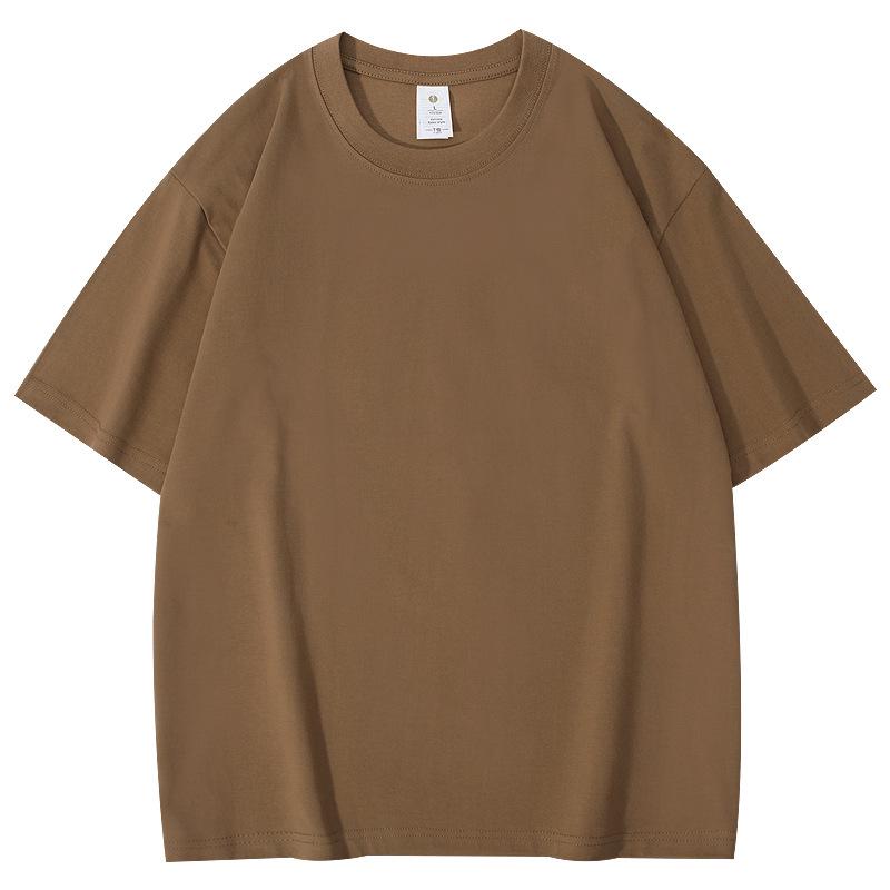 260g High-Quality Double Yarn Ice Cool Heavyweight Loose Drop Shoulder Short Sleeve T-shirt with Custom Logo for Class or Group Uniforms