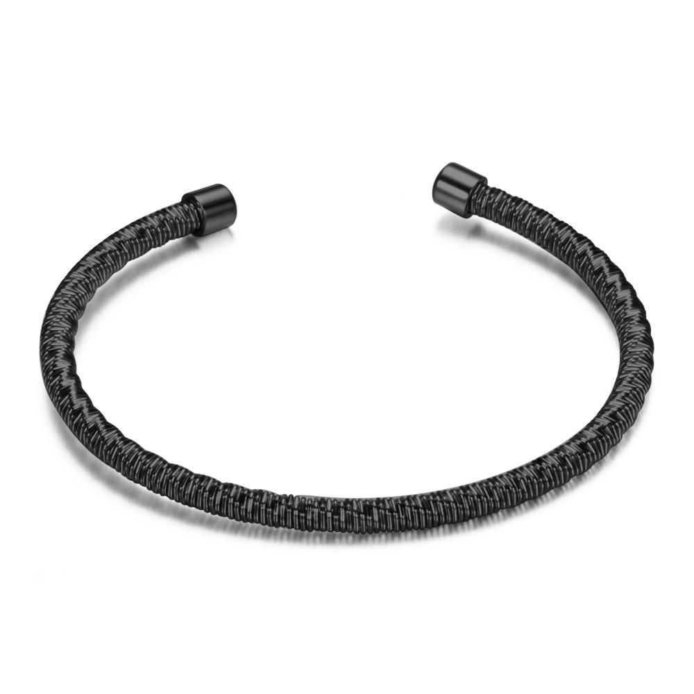 Titanium Steel Trendy Adjustable Bracelet Personality Versatile Simple Cable Stylish Opening Bracelet