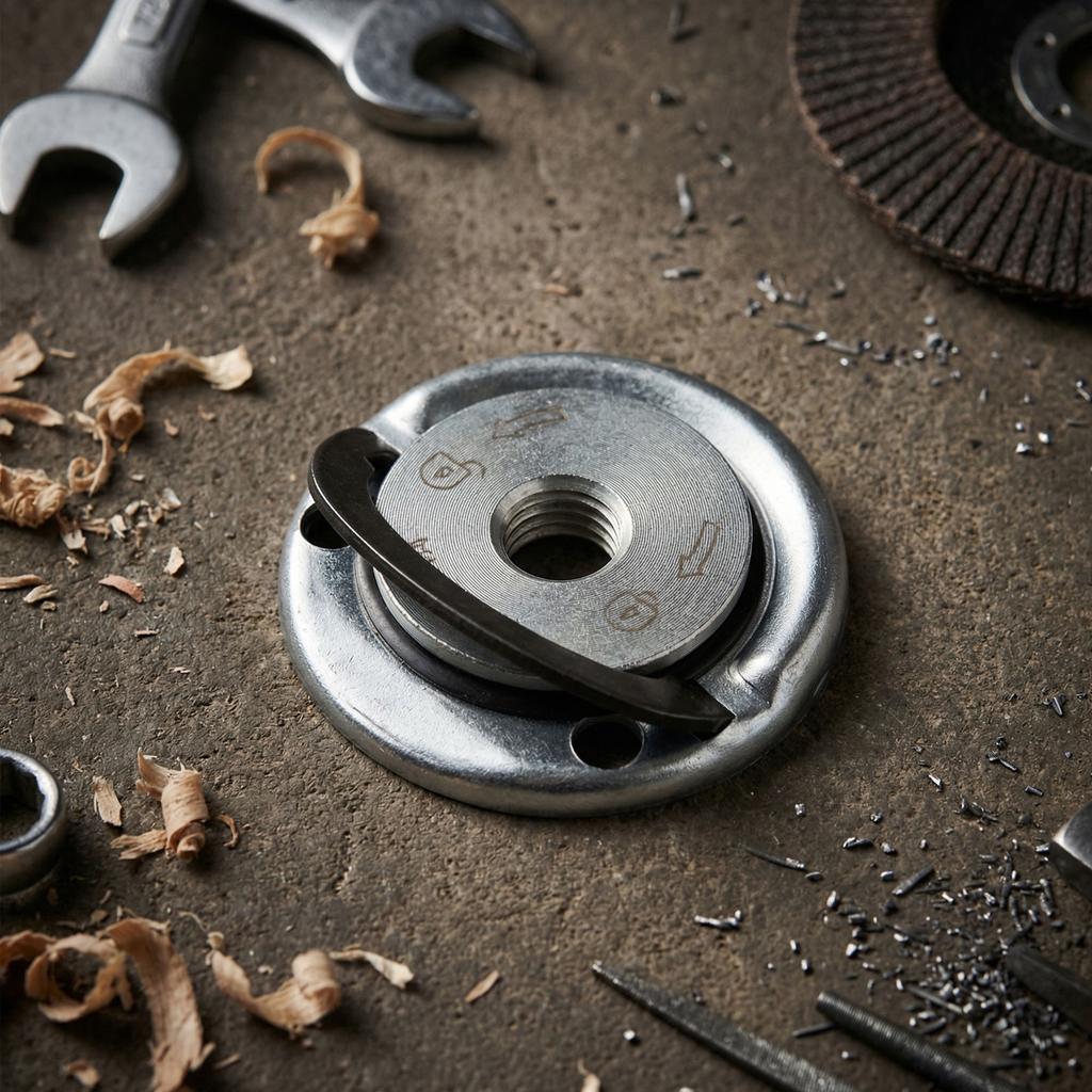 1Pc M10 Quick Release Self-Locking Grinder Pressing Plate Flange Nut Power Chuck Power Tool Accessories