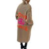 2026 Autumn/Winter European & American Style Women's Jacquard Loose Long Coat - Lazy, Versatile, 5 Colors