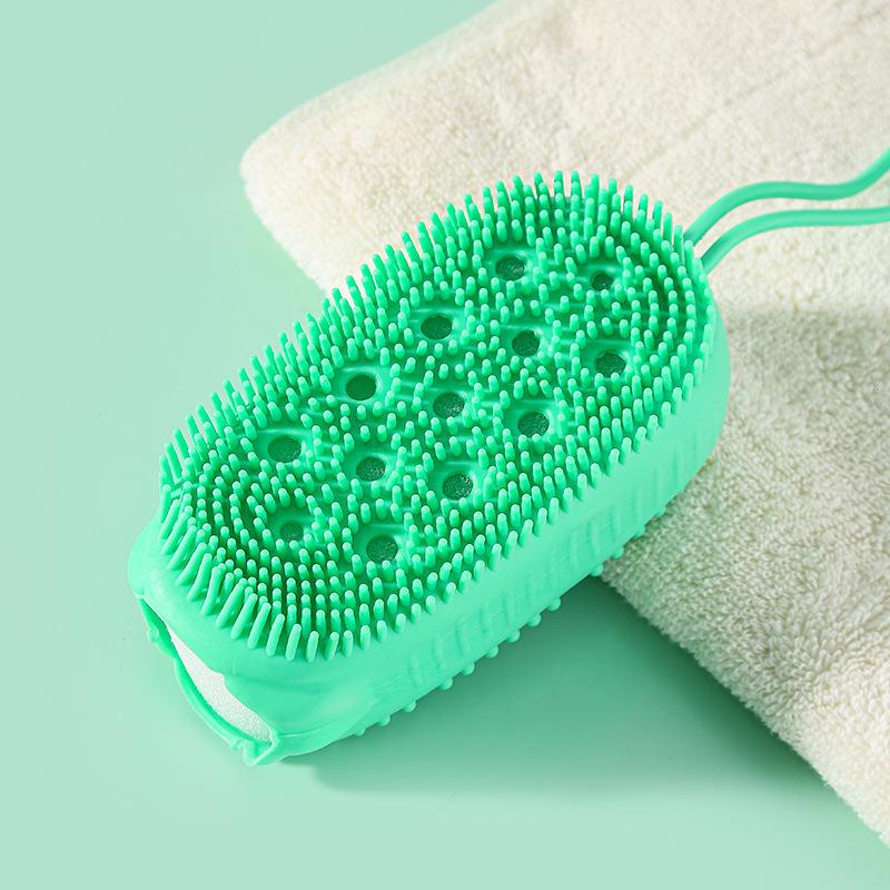 Silicone Double-Sided Back Scrubber - Effortless Bath Brush for Easy Exfoliation