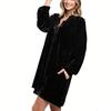 Women's Long Sleeved Solid Color Loose Straight Dress