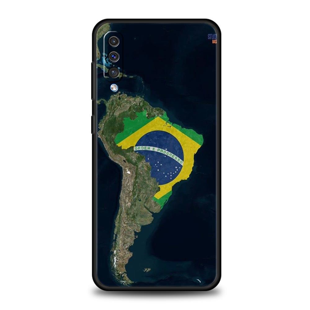 Large Brazil Flag Phone Case For Samsung A56 A36 A26 A54 A52 A24 A14 A50 A72 A70 A40 A06 A12 A22 A34 A42 A32 A04s A16 5G Cover