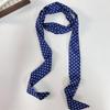 Women Narrow Long Scarf 190X4.5Cm Polka Dot Tie Bag Ribbon Headband Choker Streamer Lady Accessories