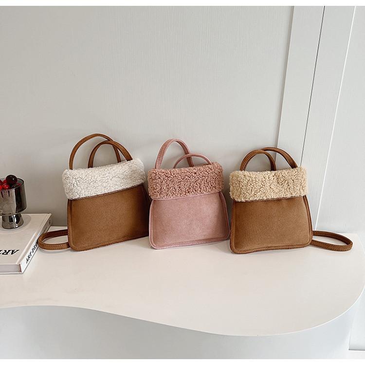 Stylish Small Cross-border Plush Shoulder Bag For Women 2023 Autumn And Winter