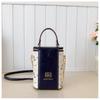 BEIBAOBAO New Cute Cartoon Cat Round Handbags High Texture PU Waterproof Women's One Shoulder Bag Popular Niche Small Basket Bags for Goddess Day Gift