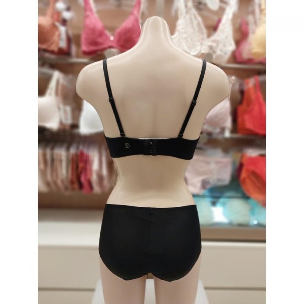 Barbara Black Simple Mold 3 4 Cup Bra Hem Panty Set  Abr4393abp4393h 