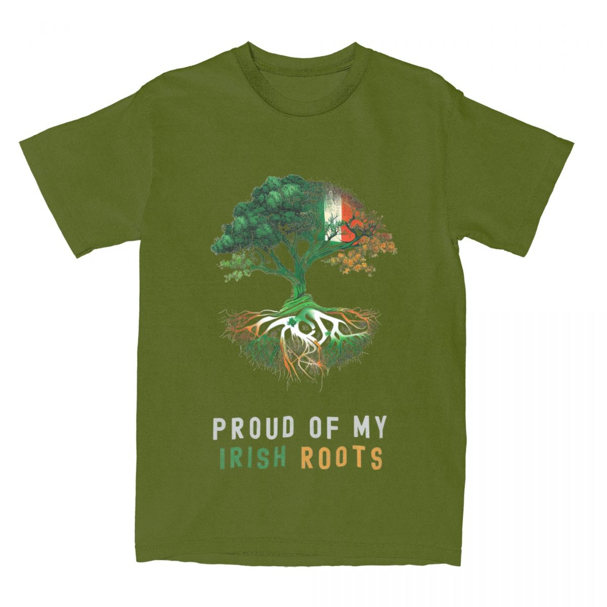 

Novelty Proud Of My Irish Roots T-Shirts Men Women s Pure Cotton Ireland Flag Tees Shirt Birthday Present Clothes 4XL