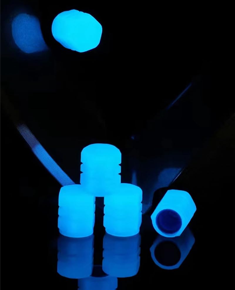 Plus Nao Tire Valve Cap, Glow In the Dark, Glow In the Same Color,