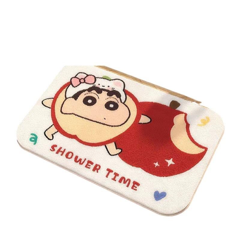 Cartoon Cute Cashmere Floor Mat Toilet Entrance Door Water Absorption Anti Slip Wear Resistant Carpet Household Bathroom Soft Foot Mat