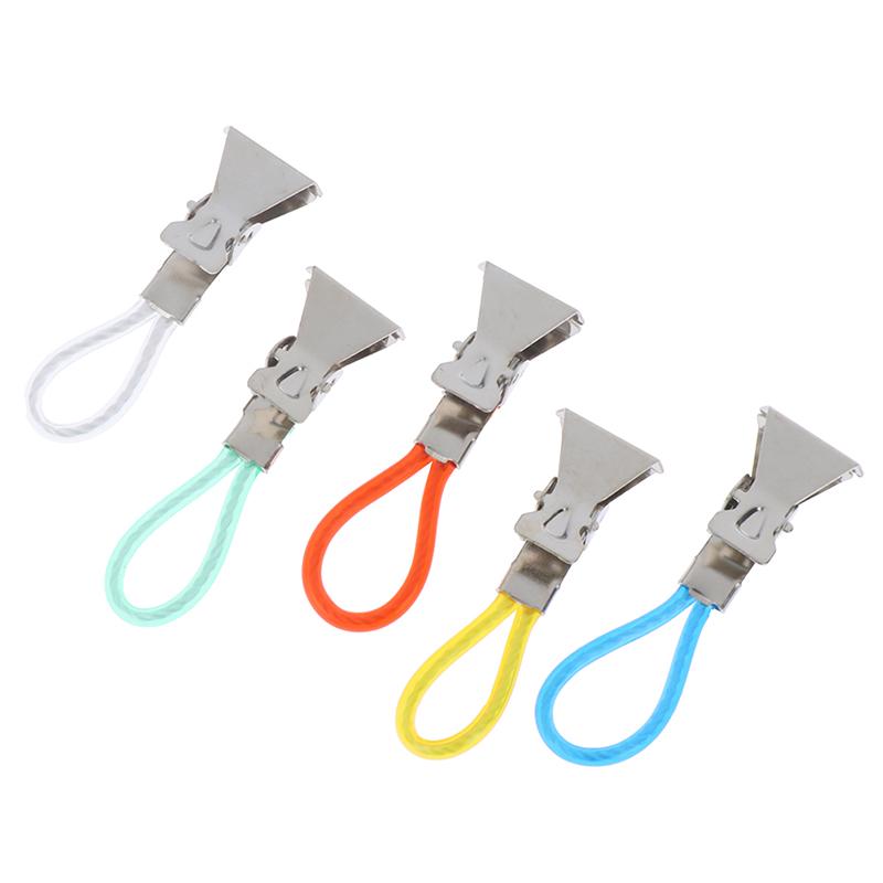 8pcs Tea Towel Hanging Clips Clip On Hooks Loops Hand Towel Hangers Hanging Clothes Pegs Household Kitchen Bathroom Organizer