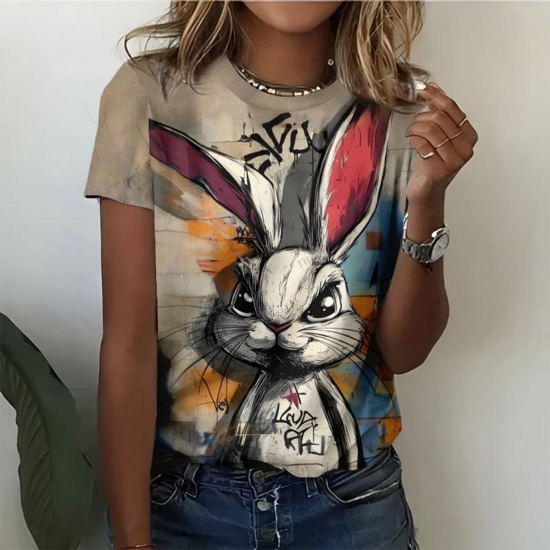 Süße Katze Tier 3D Druck T-Shirts Sommer Mode Damen Rundhals Kurzarm T-Shirt Tees Harajuku Y2K Tops Damenkleidung