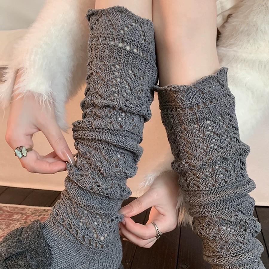 Retro Stacked Socks, Spring And Autumn Warm Wool Calf Socks, Wei Xue, The Same Knitted Woolen Stockings