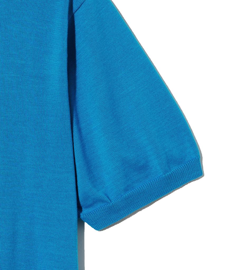 YALE Supima Cotton Short Sleeve Polo Knit Ocean Blue
