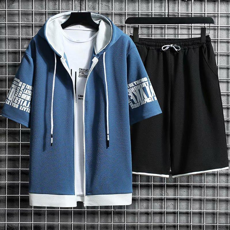 Men's Summer Casual Hooded Short-Sleeve Suit - 2023 Trendy Sportswear