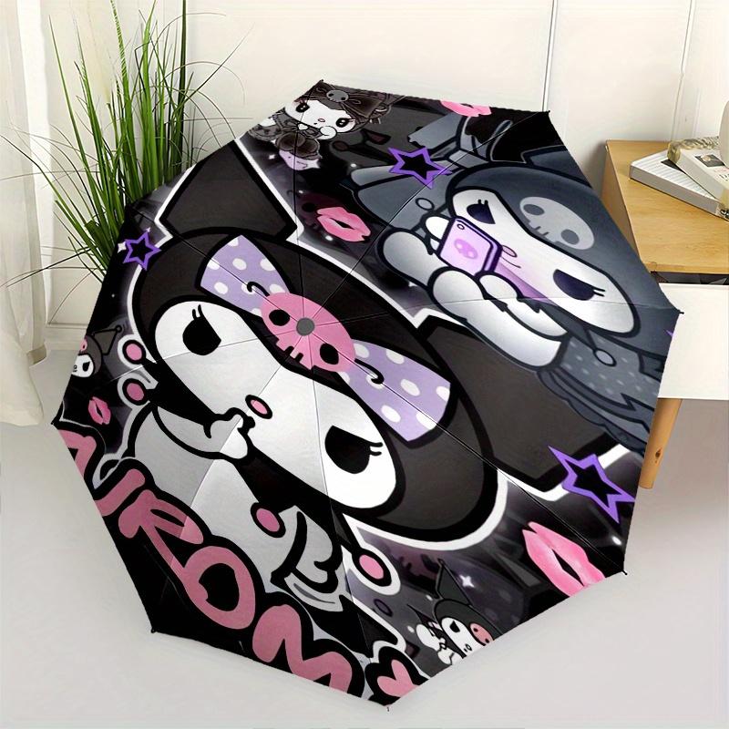 

Kuromi,Cute Automatic Folding Umbrella-Simple 8-Rib Design, Bright Cartoon Pattern, Durable Iron Frame, Suitable For Travel, Outdoor, Beach-