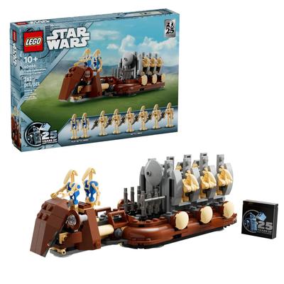 LEGO Star Wars 25. výročí GWP Trade Federation model sestavitelný z nosiče Oslavte Phantom Menace s 8 figurkami a ikonickým stojanem 40686 -
