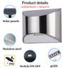 2Pcs Stainless Steel Solar Wall Lights Courtyard Waterproof Outdoor Lighting Emergency Patio Step For Garden Fence and Street