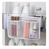 1pcs Refrigerator Convenient Storage Mesh Bag Double Compartment Hanging Bag Kitchen Organizer Pocket Refrigerator Organizer