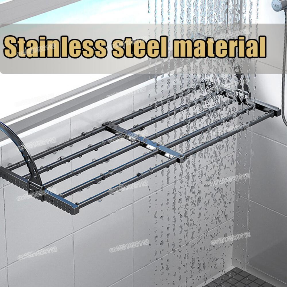 Extendable Clothes Drying Rack Window Frame Shelf Foldable Balcony Window Hanging Organizer Storage Rack Home Clothes Shoe