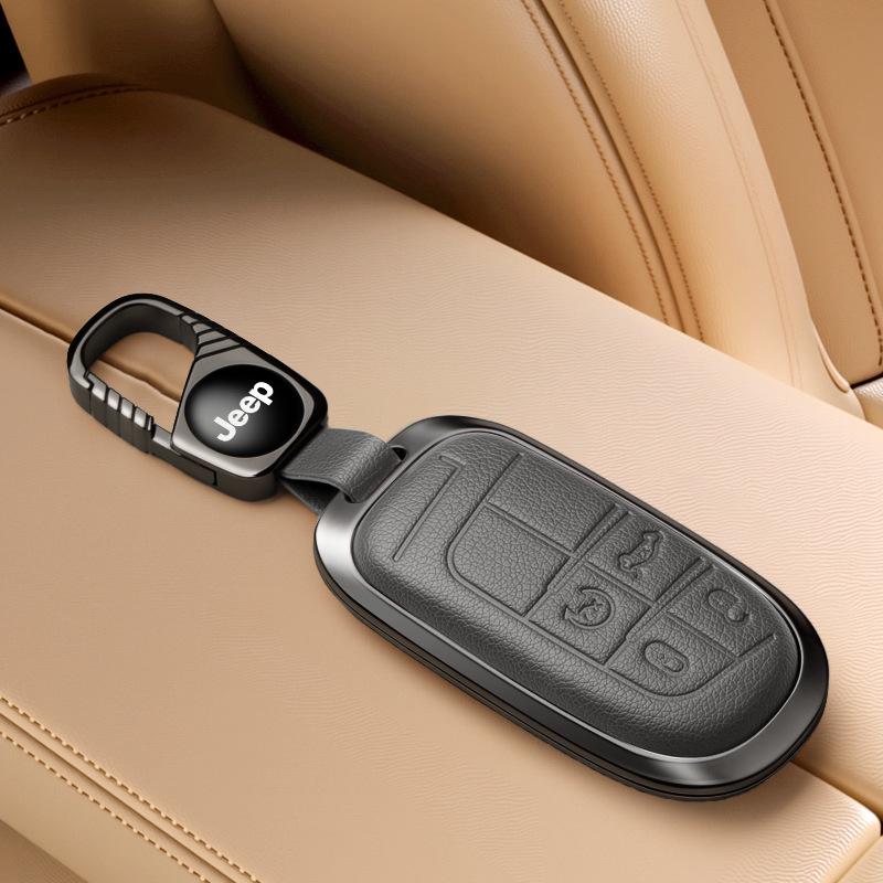 Jeep Key Cover Compatible with Compass, Cherokee, Commander, Grand Cherokee Key Shell