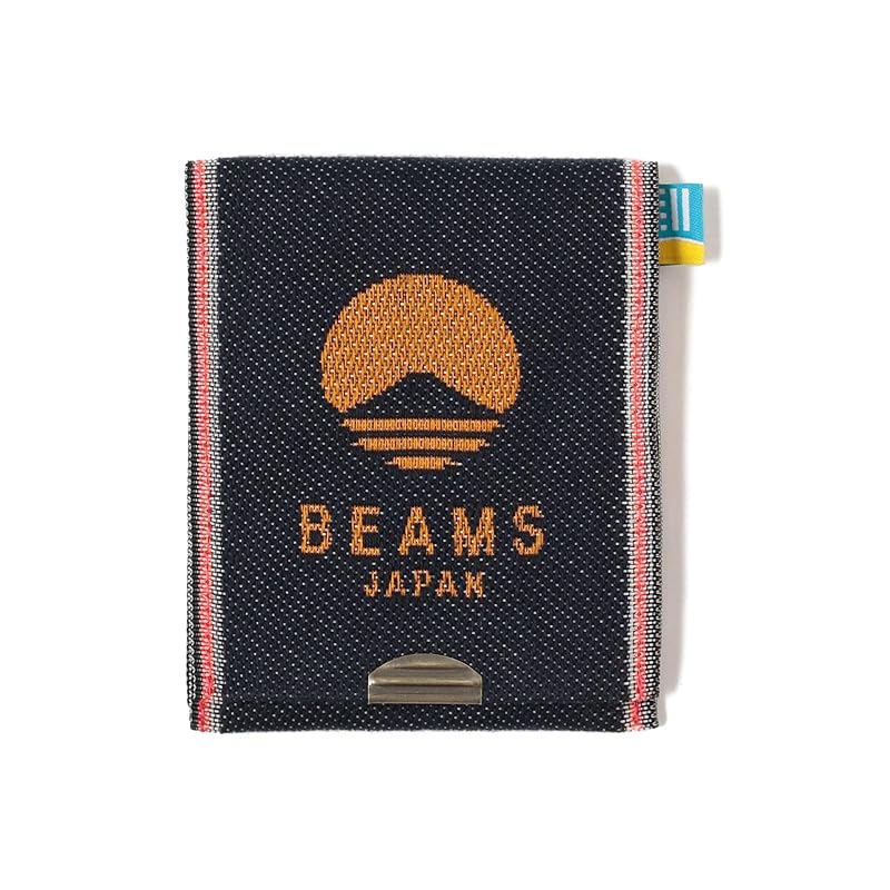 

[Beams Japan] Accessories Takada Textile × BEAMS JAPAN Special order Tatami beri logo card & coin wallet denim ORANGE -