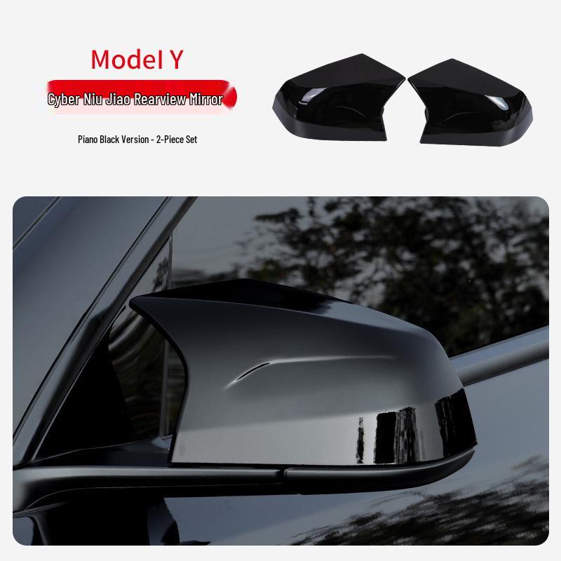 

Tesla Model Y Bull Horn Rearview Mirror Protector - Cyberpunk Style