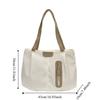 Large Capacity Solid Color Shoulder Bag Korean Style Solid Color Vacation Tote Bag Office Worker Tote Lightweight Eco Bag