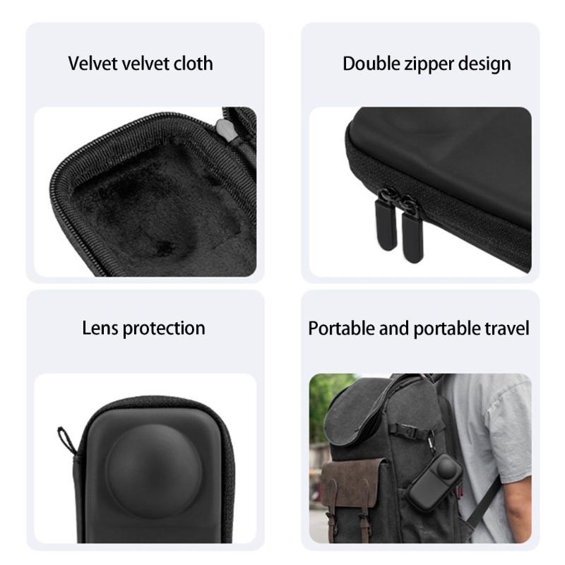 Fabric Storage Bag for X4AIR Action Camera Gear Easy Grab Handle Travel Friendly Protective Lining