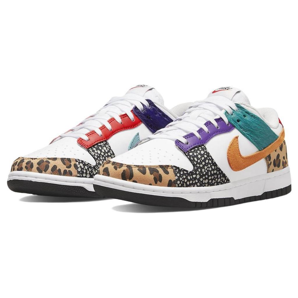 Nike Dunk Low SE Safari Mix Women Sneakers White Washed-Teal Electro-Purple DN3866-100