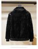 Men's Gold Sable Velvet Jacket: Fashionable Casual Warm Fur Coat for Autumn and Winter