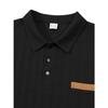 Mens Spring Long Sleeve Polo Shirts Classic Button Basic Textured T Shirts Casual Slim Fit Golf Tee Shirt