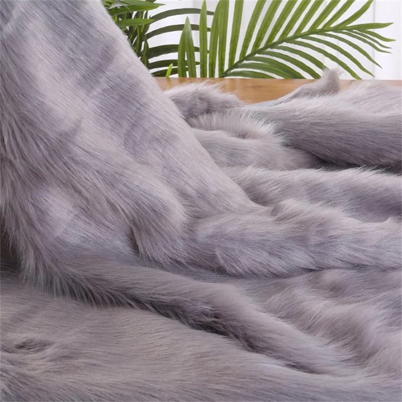 5cm Plush Thickened Fur Fabric By The Meter Coats Bags Clothes Sewing High-grade Imitation Fox Cloth Decorative Winter Plain Diy