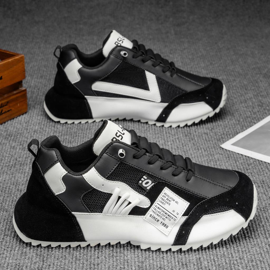 Forrest Gump men's shoes are breathable and versatile in summer, one-pedal sports shoes, casual board shoes, running soled inner height-increasing