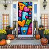 77/90/Self-Adhesive Door Sticker Removable Wall Sticker Scenery Wallpaper Abstract Oil Painting Murals for Doors Home Decor