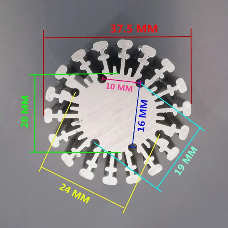 Cob Radiator Diameter 25/37.5/40/48/50/53/60/65/67Mm High Power Led Heatsink Sunflower Solid Radiator Round Alloy Aluminum