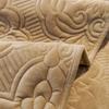 Short Plush Sofa Cushion for Autumn Winter Embossed Wave Edge Sofas Towel Pillow Cover L-shaped Sofa Cover Slip Wear Resistant
