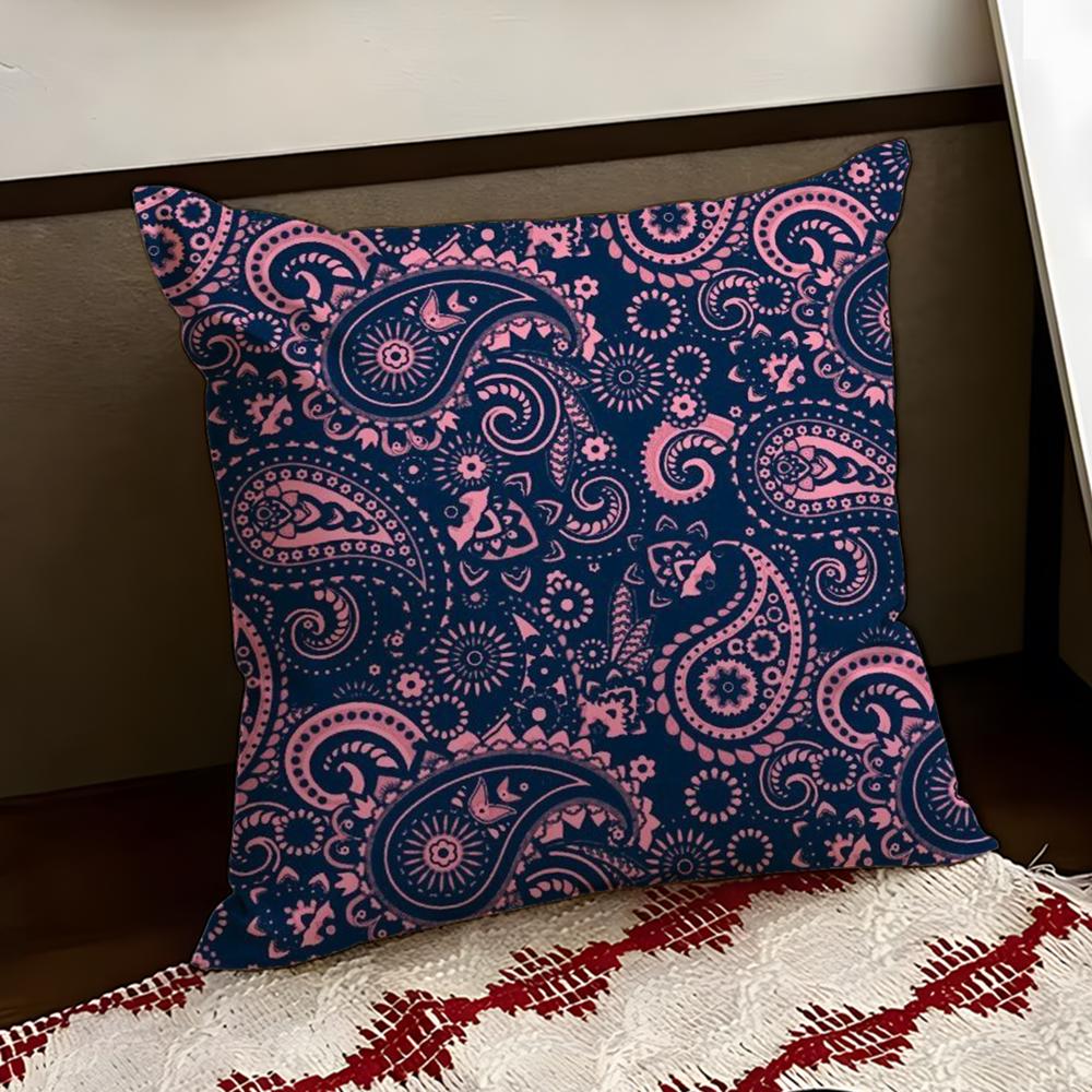 Painted Design PPaisleyS Cushion Cover Reversible Soft Durable Pillow Cover Home Car MultiScene Use for Daily Comfort