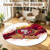 Round Rug Custom NameSan Francisco 49ers Pattern Non Slip Carpet Home Floor Decor