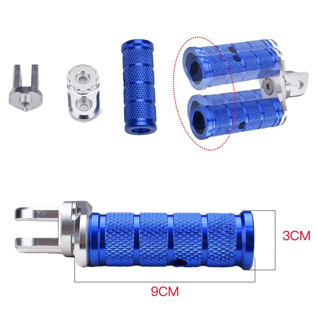 Adjustable Aluminum Steps for Suzuki GSX-S750 (2017-2024) with Non-Slip Multi-Steps (Gray)