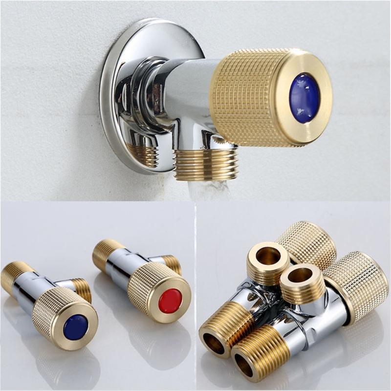 Industrial Strength Angle Valves Anti Corrosion Thickened Anti Burst Brass Angle Valves for Water Flows Control Systems