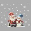 Fun-f212 Christmas Holiday Snowmen Santa Claus Balcony Glass Window Beautify Decorative Window Stickers